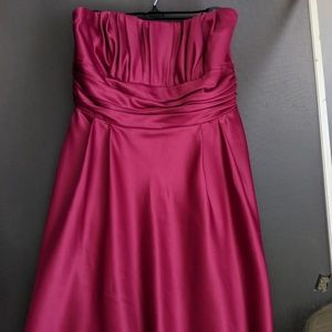 Silk pink strapless Forever Young formal dress